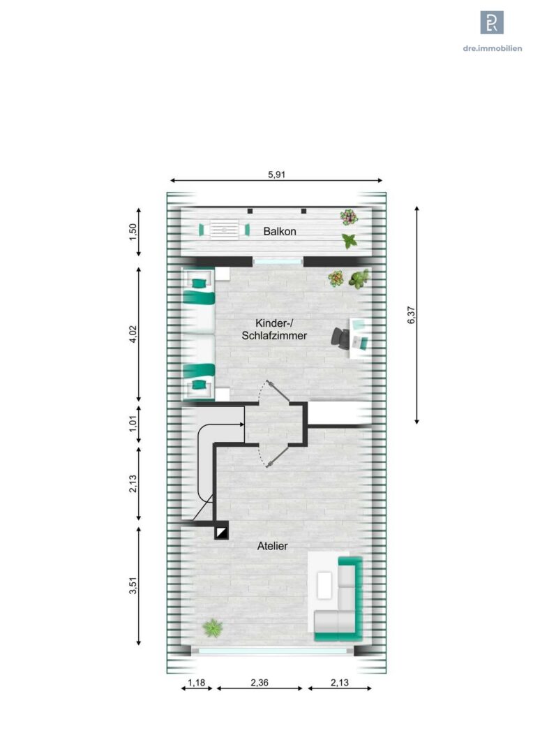 DRE - Grundriss - DG