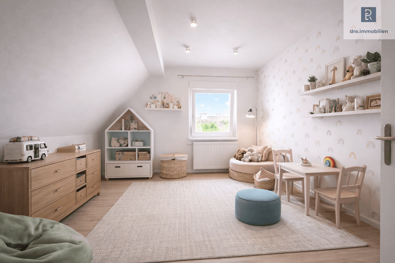 DG-Kinderzimmer (KI-gestaged)