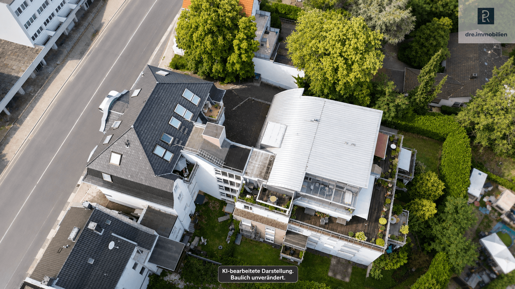 Hausansicht Vogelperspektive