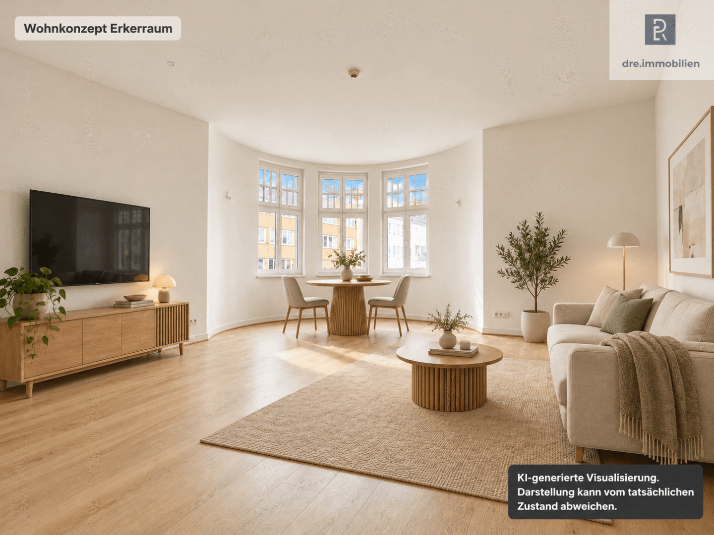 Visualisierung - Erker mit Wohnzimmer